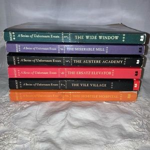 'A Series if Unfortunate Events' Soft Cover Books 3-8